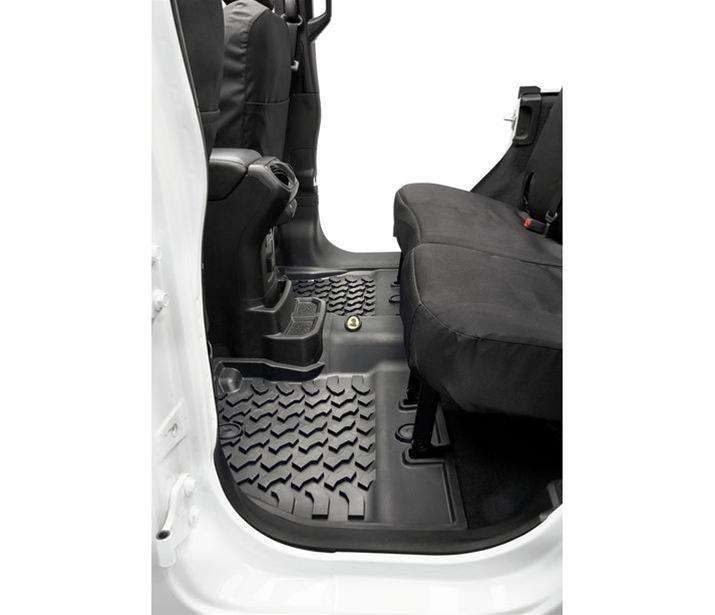 ~(7 lbs. 26X16X3)~ Floor Mats - 18-19 Wrangler JL 2-Door; Rear (Black)