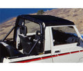 ~(3 lbs. 12X11X4)~ Bikini Top Strapless Black Denim Geo/Suzuki 95-98 Tracker/Sidekick; Targa (standard length); Must have factory soft top windshield header