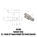 GEN-Y Hitch Hammer Strap 2.5" Shank 2K Tw 21K Towing - GH-069