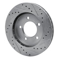 DFC 97-02 Ford Expedition Front Left Drilled & Slotted Silver Brake Rotor