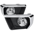 FOG LIGHTS WITH CHROME TRIM CLEAR LENS - UNIVERSAL WIRING AND SWTICH - COLRO TEMPERTURE 2500-3500K - 500 LUMENS