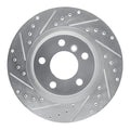 DFC 11-18 BMW X4 Rear Left Drilled & Slotted Silver Brake Rotor