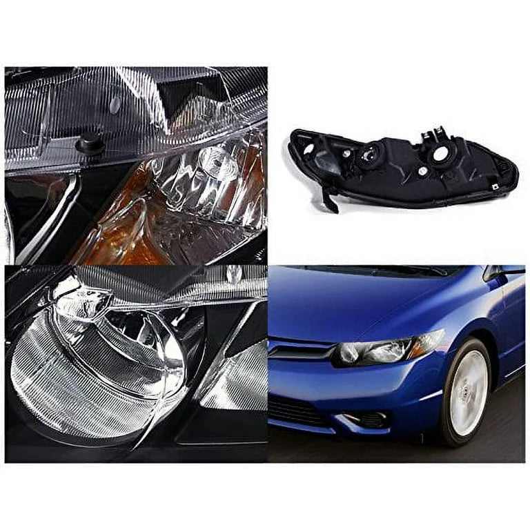 BLACK HOUSING EURO HEADLIGHT SEDAN