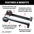LIPPERT LATCHXTEND RV DOOR HANDLE EXTENSION DOES NOT WORK ON LIPPERT GGLASS DOORS