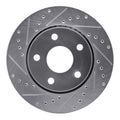 R1 Concepts Brake Rotor Drilled and Slotted Silver Fits Jeep Wrangler