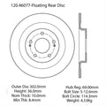 Centric Premium Brake Rotor - Rear