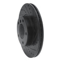 R1 91-06 BMW 328I Front Right Drilled & Slotted Black Brake Rotor