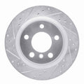 DFC 06-21 BMW 328i Rear Left Drilled & Slotted Silver Brake Rotor