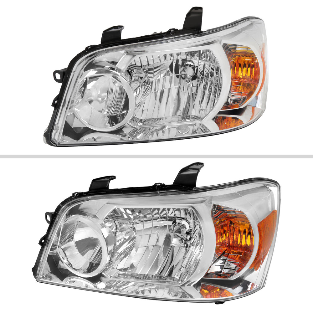 HEADLIGHTS MATTE BLACK HOUSING CLEAR LENS - NO BULBS INCLUDED