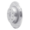 DFC 94-04 Land Rover Range Rover Rear Right Drilled & Slotted Silver Brake Rotor