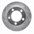 R1 76-93 Ford F-150 4WD Front Left Drilled & Slotted Silver Brake Rotor