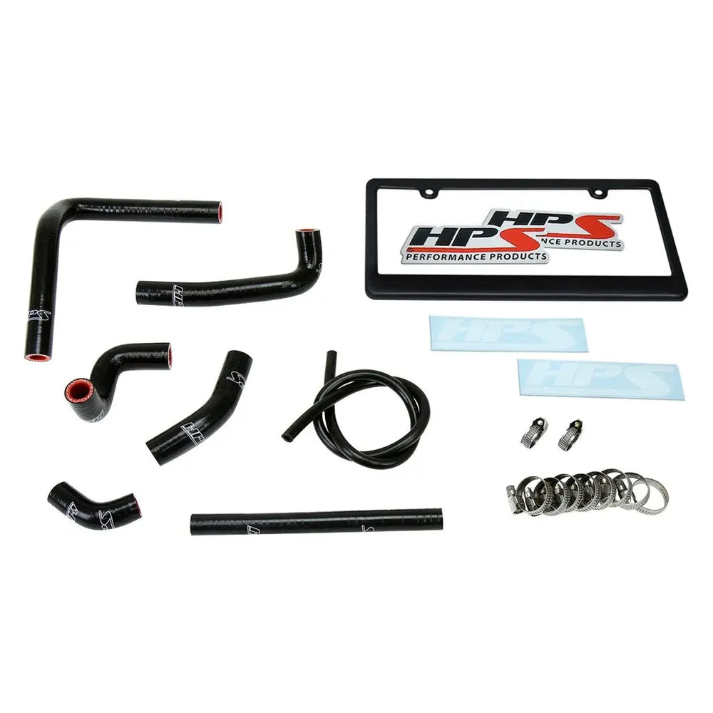 HPS Performance Black Reinforced Silicone Radiator Hose Kit Coolant for Honda 02-07 CR250R 2 Stroke