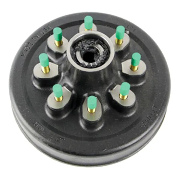BRAKE DRUM HUB ASSEMBLY W/BEARING RACE8000LB AXLE 8 ON 6.5 9/16 STUD
