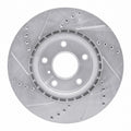 DFC 03-05 Infiniti G35 Front Right Drilled & Slotted Silver Brake Rotor