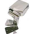Left Manual Folding Mirror for 87-06 Jeep YJ, TJ Wrangler, 87/02 Style, Chrome Crown Automotive