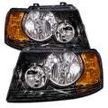 LH HEADLAMP ASSY COMPOSITE; W/BLACK BEZEL; EXPEDITION 0306