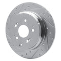 DFC 07-17 Acura ZDX Rear Left Drilled & Slotted Silver Brake Rotor