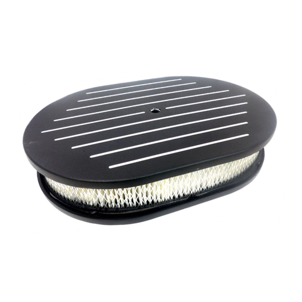 BLACK ALUMINUM 12' X 2' OVAL AIR CL