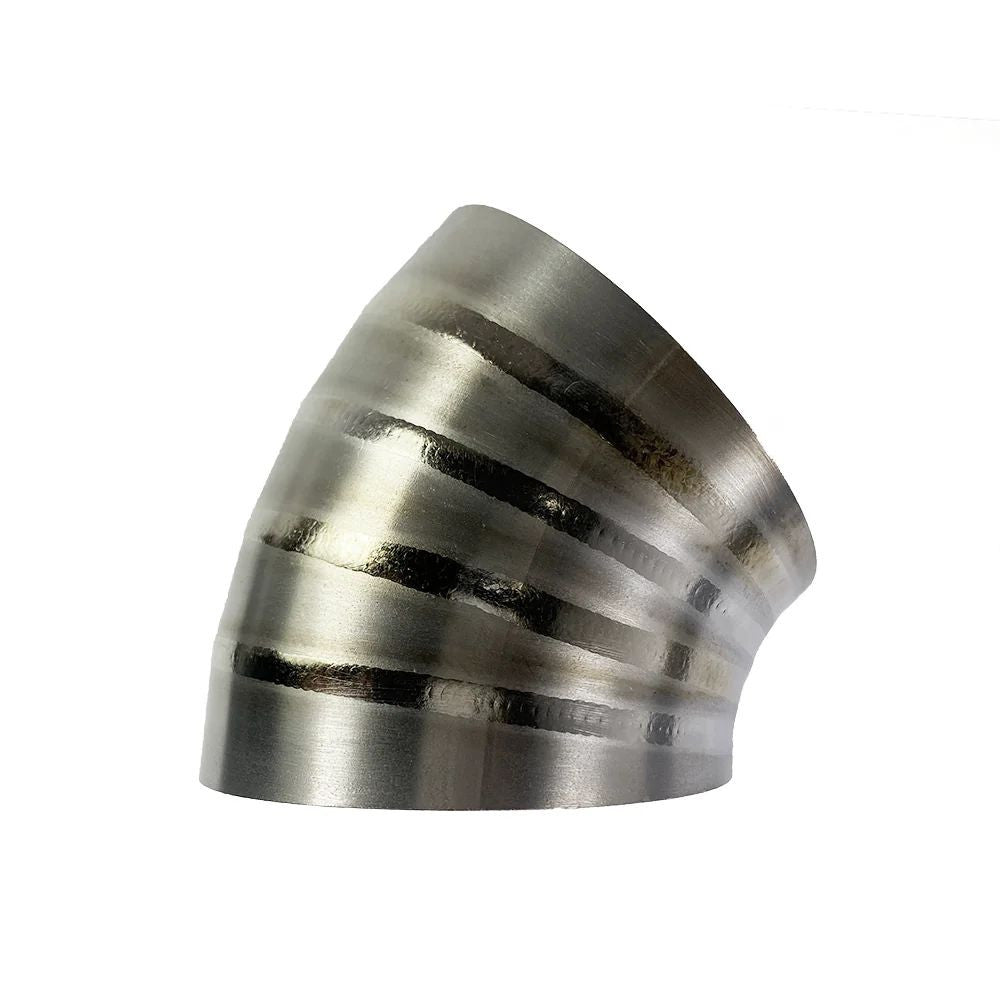 Ticon Industries 4in Dia 1D Tight Radius 45Deg Bend 1mm/.039in Pre Welded Titanium Pie Cut - 5pk