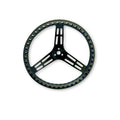 Steering Wheel 15in Dished Drilled Black