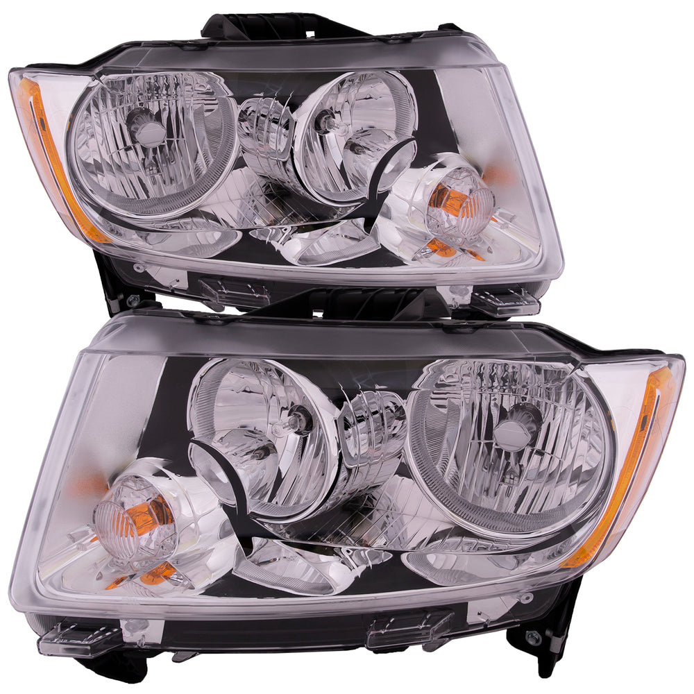 RH HEADLAMP LENS/HOUSING; HALOGEN; CODE LMB; W/O LEVELING; COMPASS 1113