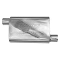 Race Pro Series Muffler 18 in 2.5 in Offset Offset Hardware Not Incl Natural 409 Stainless Steel Pypes Exhaust