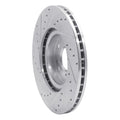 DFC 02-15 Acura CSX Front Right Drilled & Slotted Silver Brake Rotor
