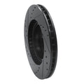 R1 90-16 Saab 9-2X Front Right Drilled & Slotted Black Brake Rotor