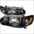 1PC EURO HEADLIGHTS BLACK HOUSING