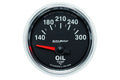 Autometer GS 52mm 140-300 Deg F Short Sweep Electronic Oil Temperature Gauge
