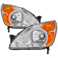 HEADLIGHTS CHROME HOUSING CLEAR LENS - NO BULBS INCLUDED