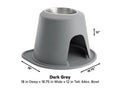 WeatherTech Pet Feeding System Single High 64oz 12in. Stainless Bowl - Dark Grey