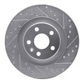 R1 Concepts Brake Rotor Drilled and Slotted Silver Fits Volvo S60