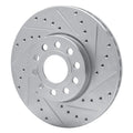 R1 05-25 Audi A3 (Mexico) Front Right Drilled & Slotted Silver Brake Rotor