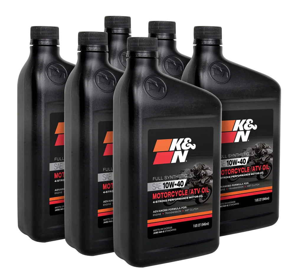 MOTORCYCLE/ATV MOTOR OIL FULL SYNTHETIC 10W40 1 QT 6 PACK