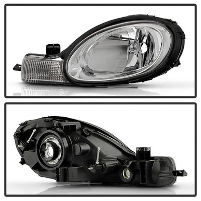 Spyder 00-02 Dodge Neon  OEM Style Headlights w/ Signal Lights - Set - Chrome (HD-JH-DN00-C)