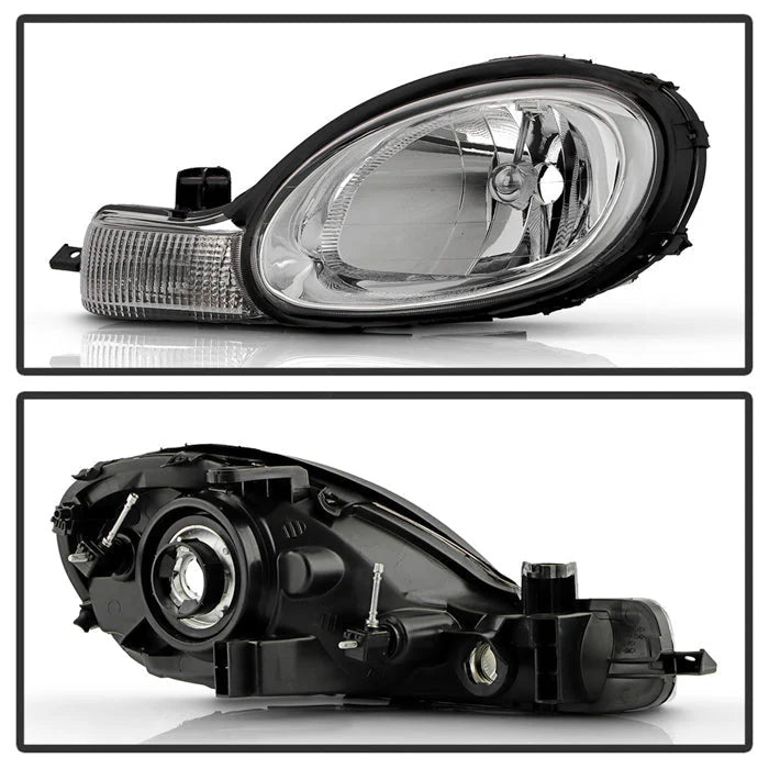 Spyder 00-02 Dodge Neon  OEM Style Headlights w/ Signal Lights - Set - Chrome (HD-JH-DN00-C)