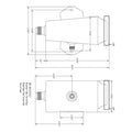 Reservoir Tank Flat mount -6AN RH