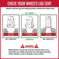 LUG NUT BULGE ACORN 21MM