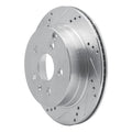 DFC 10-17 Chevrolet Equinox Rear Left Drilled & Slotted Silver Brake Rotor