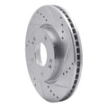 R1 Concepts Brake Rotor Drilled and Slotted Silver Fits Hyundai Elantra