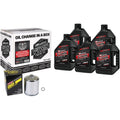 Maxima V-Twin Quick Change Kit Synthetic w/Chrome Filter Milwaukee-Eight