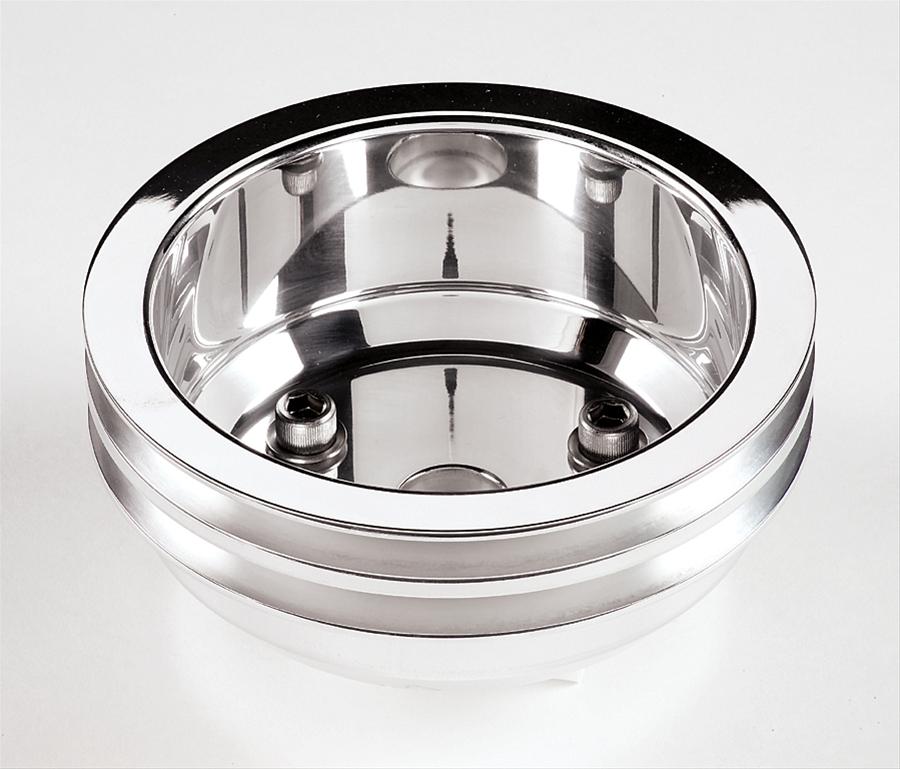 SBC 2 GRV Crank Pulley LWP Polished