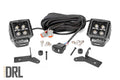 LED Light Kit | Hinge Mount | 2" Black Pair | Amber DRL | Jeep Gladiator JT/Wrangler JL (18-26)