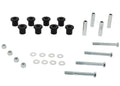 Spring - shackle bushing 8 Bushings 4 Tubes 4 Bolts 8 Washers 4 Nuts Install Guide Grease