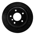 R1 96-03 BMW 525I (USA/Canada) Rear Left Drilled & Slotted Black Brake Rotor