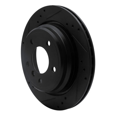 R1 96-03 BMW 525I (USA/Canada) Rear Left Drilled & Slotted Black Brake Rotor