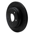 R1 96-03 BMW 525I (USA/Canada) Rear Left Drilled & Slotted Black Brake Rotor