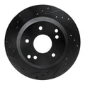 R1 88-96 Chevrolet Corvette Rear Left Drilled & Slotted Black Brake Rotor