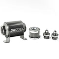 DeatschWerks Stainless Steel 6AN 5 Micron Universal Inline Fuel Filter Housing Kit (70mm)